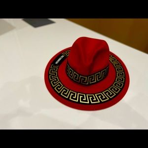 RichBrim Red Cowboy Black/Gold EgyptianPattern Hat